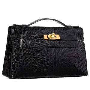 Hermès Kelly Pochette Black 89 Lizard 2024 B