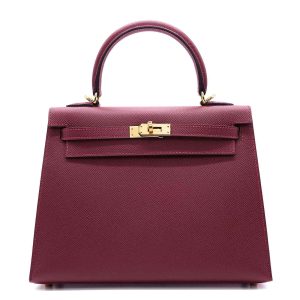 Hermès Kelly Sellier 25 Rouge H 55 Epsom 2024 W