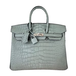 Hermès Birkin  25 Gris Ciment 0V Alligator Matt 2024 W