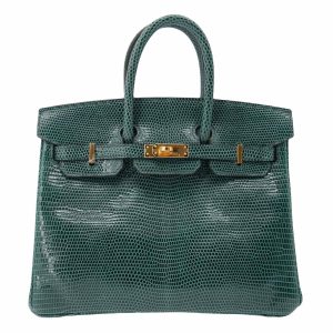 Hermès Birkin  25 Vert Cypres 6O Lizard 2023 B