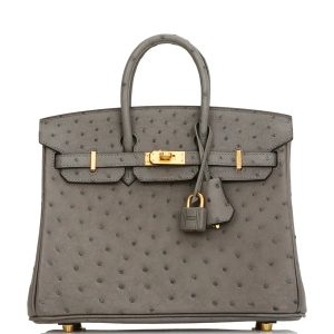 Hermès Birkin  25 Gris Meyer 0L Ostrich 2022 U
