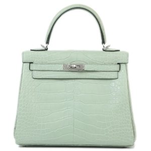 Hermès Kelly  25 Vert d'eau 6J Alligator Matt 2024 W