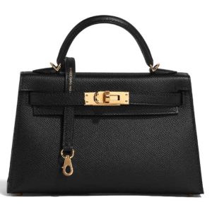 Hermès Kelly Sellier 20 Black 89 Epsom 2024 W