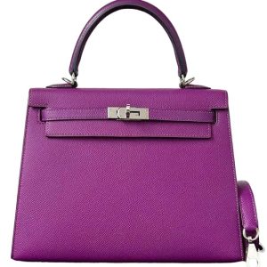 Hermès Kelly Sellier 25 Anemone P9 Epsom 2019 D