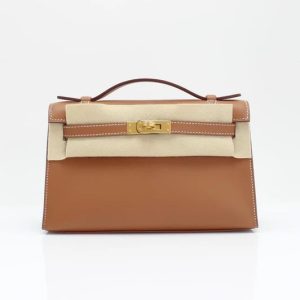 Hermès Kelly Pochette & Sellier Gold 37 Swift 2024 W