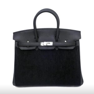 Hermès Birkin Côte à Côte 25 Black 89 Tuffetage, Swift 2022 U