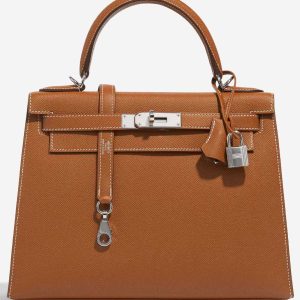 Hermès Kelly Sellier 28 Gold 37 Epsom 2019 D