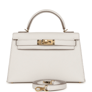 Hermès Kelly Sellier 20 Gris Pale M4 Epsom 2023 B