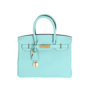 Hermès Birkin  30 Blue Atoll 3P Togo 2015 T