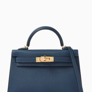 Hermès Kelly Sellier 20 Blue de Prusse  7P Epsom 2024 W