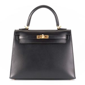 Hermès Kelly  25 Black 89 Tadelakt 2020 D