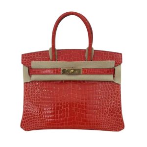 Hermès Birkin  30 Geranium D5 Alligator Shiny 2020 D