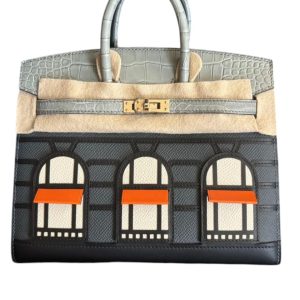Hermès Birkin Faubourg 20 Gris Ciment 0V, Gris Misty H0, Orange H 93 Alligator Matt, Epsom, Swift 2024 W
