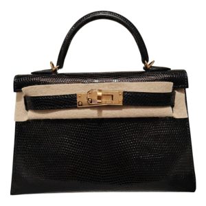 Hermès Kelly  20 Black 89 Lizard 2024 W