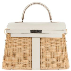 Hermès Kelly Picnic 35 Mushroom 0T Swift, Wicker 2022 U