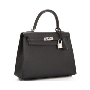 Hermès Kelly Sellier 25 Black 89 Epsom 2024 W