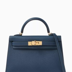 Hermès Kelly Sellier 20 Blue de Prusse  7P Epsom 2024 W