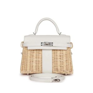 Hermès Kelly Picnic 20 New White 0U Swift 2023 B/W