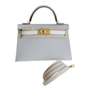 Hermès Kelly Bicolor & HSS & Sellier 20 Gris Pearl 80, Nata I2 Chevre Myzore 2024 W
