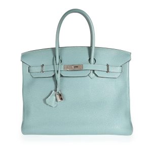 Hermès Birkin  35 Blue Ciel 7G Togo 2009 M