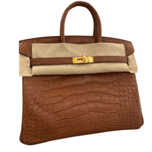 Hermès Birkin  25 Gold 37 Porosus Crocodile Matt 2024 W