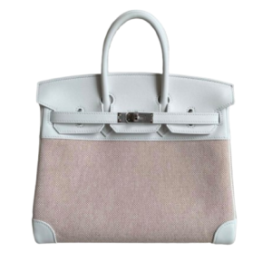 Hermès Birkin Quadrille 25 Ecru, White 01 Toile, Swift 2024 W