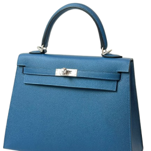 Hermès Kelly Sellier 25 Blue Deep S4 Epsom 2024 W