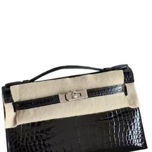 Hermès Kelly Pochette Black 89 Alligator Shiny 2024 W