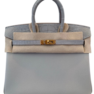 Hermès Birkin Touch 25 Gris Pearl 80 Togo, Alligator Matt 2023 B