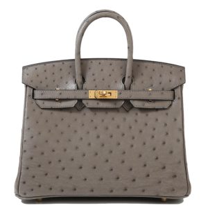 Hermès Birkin  25 Gris Tourterelle 81 Ostrich 2021 Z