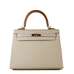 Hermès Kelly Sellier & Tricolor 25 Craie  10, Gold 37, Mauve Pale 09 Epsom 2023 B