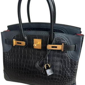 Hermès Birkin Ghillies 30 Black 89 Porosus Crocodile Matt 2016 X