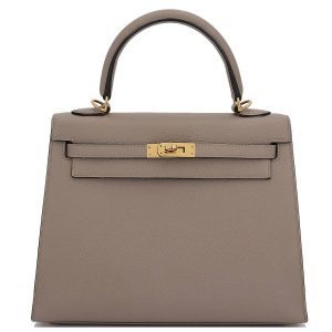 Hermès Kelly Sellier 25 Gris Asphalt M8 Epsom 2021 Z