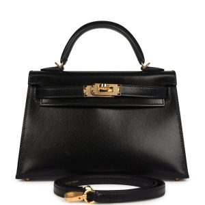 Hermès Kelly Sellier 20 Black 89 Box 2023 B