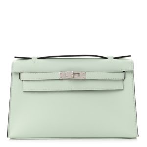 Hermès Kelly Pochette Vert Peppermint N3 Swift 2024 W