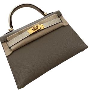Hermès Kelly Bicolor & HSS & Sellier 20 Craie  10, Gris Asphalt M8 Epsom 2024 W
