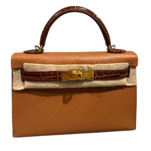 Hermès Kelly Sellier & Touch 20 Miel 33 Alligator Shiny, Epsom