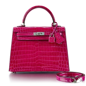 Hermès Kelly  25 Rose Scheherazade J5 Niloticus Crocodile Shiny 2013 Q