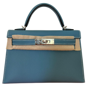 Hermès Kelly Sellier 20 Blue Jean  75 Epsom 2024 B