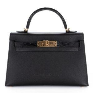 Hermès Kelly Touch 20 Black 89 Lizard, Madame 2024 W