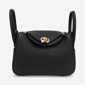 Hermès Lindy  Mini Black 89 Clemence 2024 W