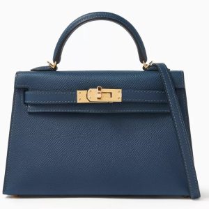 Hermès Kelly Sellier 20 Blue de Prusse  7P Epsom 2024 W