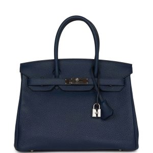 Hermès Birkin  30 Blue Saphir T7 Togo 2001 E