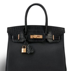 Hermès Birkin Touch 30 Black 89 Togo, Alligator Matt 2020 Y