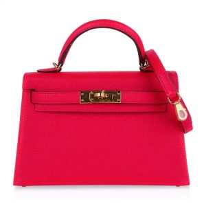 Hermès Kelly Sellier 20 Rose Extreme I6 Epsom 2018 C