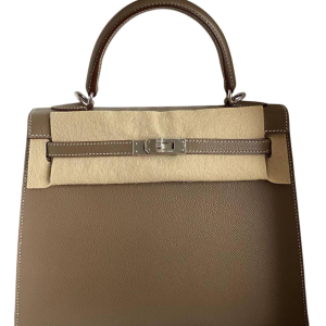 Hermès Kelly Sellier 25 Etoupe  18 Epsom 2024 W