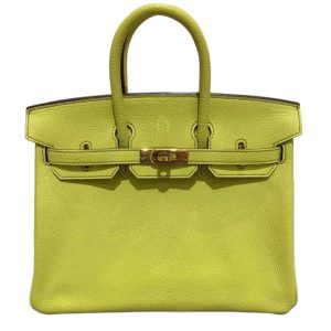Hermès Birkin  25 Lime 9R Chevre Myzore 2021 Z
