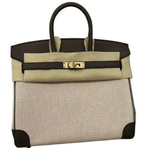 Hermès Birkin  25 Ecorce  4C Swift, Toile 2024 W