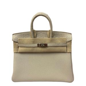 Hermès Birkin Touch 25 Beton 8L Togo, Alligator Matt 2022 U