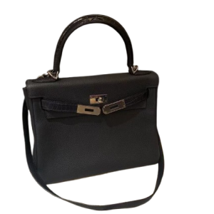 Hermès Kelly Touch 28 Blue Nuit 2Z Togo, Porosus Crocodile Matt 2021 Z